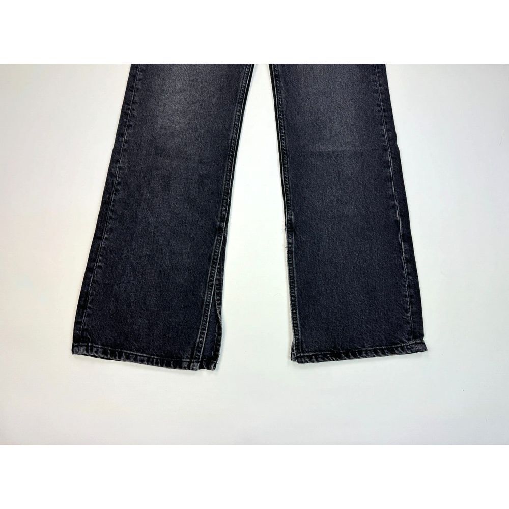 Zara High rise Wide leg Split Full length Jeans Women US 2 NWT Cotton Pockets - Picture 6 of 11